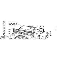 Manguera de ventilación del radiador KUBOTA GIANNI FERRARI original 95410000008 | Newgardenstore.eu