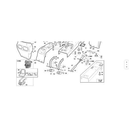 BISAGRA DE CAPÓ DE HORQUILLA IZQUIERDA ZNT ORIGINAL KUBOTA GIANNI FERRARI 95301000009
