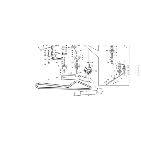 Arbre de poulie tendeur de prise de force KUBOTA GIANNI FERRARI 87001000048