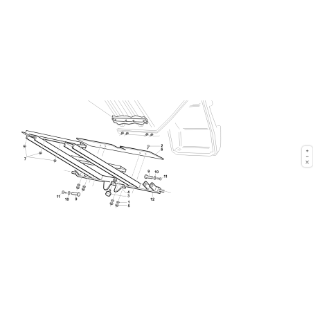 PLAQUE DE PROTECTION DE PANIER PEINTE D'ORIGINE KUBOTA GIANNI FERRARI 95205000002