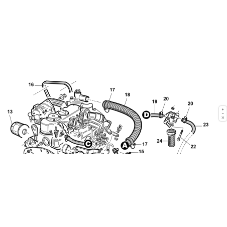 TUYAU DE FILTRE À CARBURANT - RÉSERVOIR L-860MM ORIGINAL KUBOTA GIANNI FERRARI 92006000032