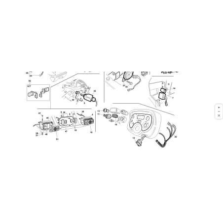 SUPPORT DE FEU ARRIÈRE PEINT D'ORIGINE KUBOTA GIANNI FERRARI 95162000003