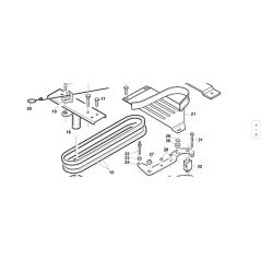 GRIGLIA RITEGNO CINGHIE COMPL. ZNT ORIGINALE KUBOTA GIANNI FERRARI PZ95500340000
