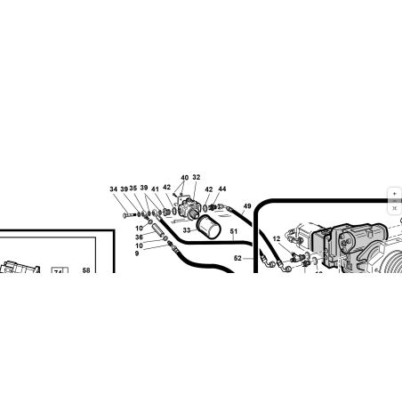 ŒIL BSP 3/8 FILETAGE 1/4 AVEC BUTÉE GF D'ORIGINE KUBOTA 00777600141
