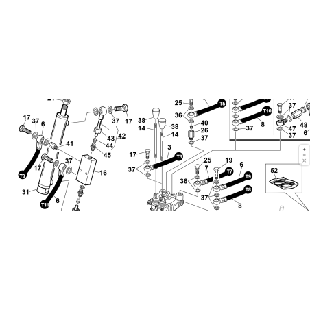 TUBO VALVOLA DI BLOCCO  ORIGINALE KUBOTA GIANNI FERRARI 00777601900