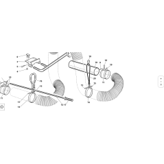 GANCIO FISSAGGIO TUBO ASPIRAFOGLIE ORIGINALE KUBOTA GIANNI FERRARI 95116000007