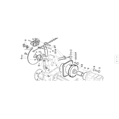 SUPPORT D'ÉTRIER DE FREIN DE STATIONNEMENT COMPLET ZNT ORIGINAL KUBOTA GIANNI FERRARI 95303221100