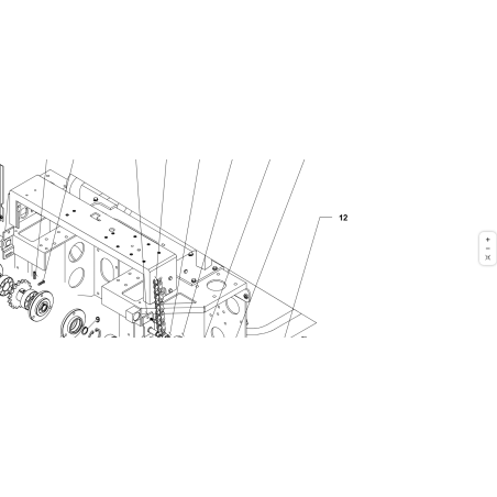 PROTECTION DE CHAÎNE GAUCHE COMPL.-PEINTE- ORIGINAL KUBOTA GIANNI FERRARI 94010500000