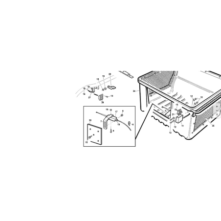 SOPORTE DE INTERRUPTOR DE FINAL DE CARRERA GALVANIZADO ORIGINAL KUBOTA GIANNI FERRARI PZ95501100004