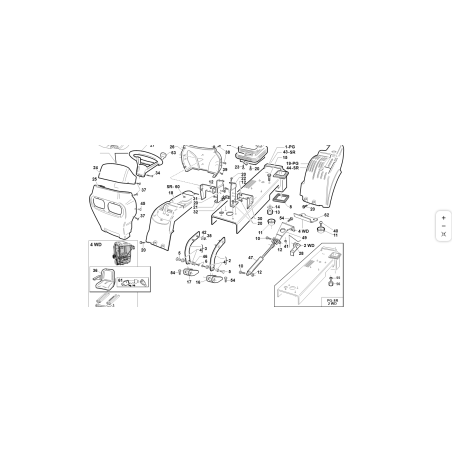 SUPPORT DE PHARE AVANT DROIT ZNT ORIGINAL KUBOTA GIANNI FERRARI 95301000007