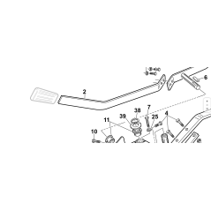 PALANCA DE APERTURA DE CESTA ORIGINAL KUBOTA GIANNI FERRARI PZ95550000005 | Newgardenstore.eu