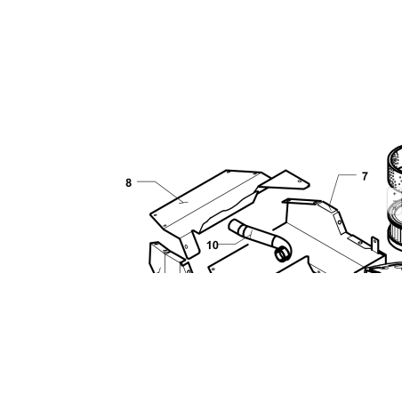 TÔLE SUPÉRIEURE DE CONVOYEUR PEINTE D'ORIGINE KUBOTA GIANNI FERRARI 94011000004