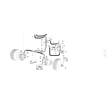 KOMPLETTE BATTERIE-TRENNHALTERUNG ZNT ORIGINAL KUBOTA GIANNI FERRARI 91001530000