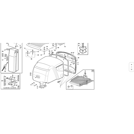 ASTA SOSTEGNO COPERCHIO CESTO ZNT ORIGINALE KUBOTA GIANNI FERRARI 95401000006