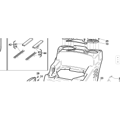 UPPER LEFT GUIDE WITH LEVER - SPARE PARTS ONLY - ORIGINAL KUBOTA GIANNI FERRARI 00777850022