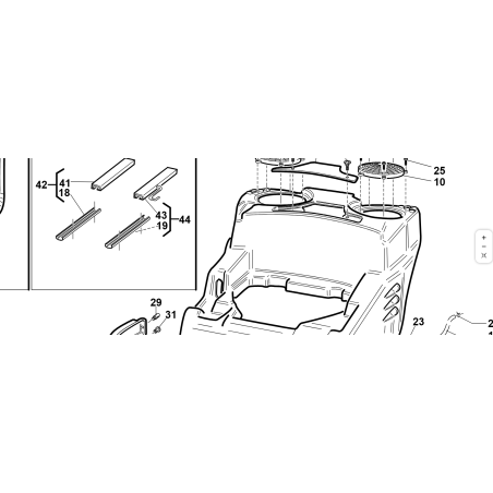 UPPER LEFT GUIDE WITH LEVER - SPARE PARTS ONLY - ORIGINAL KUBOTA GIANNI FERRARI 00777850022
