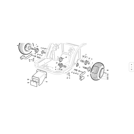 MOYEU INTÉRIEUR DE FIXATION D'ARBRE D'ESSIEU ORIGINAL KUBOTA GIANNI FERRARI PREMONT 94500130000