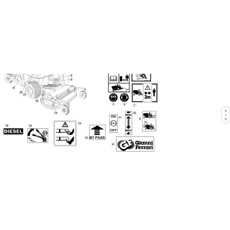 Autocollant de levier de distribution Kubota TG200 d'origine (GF 00555200125)