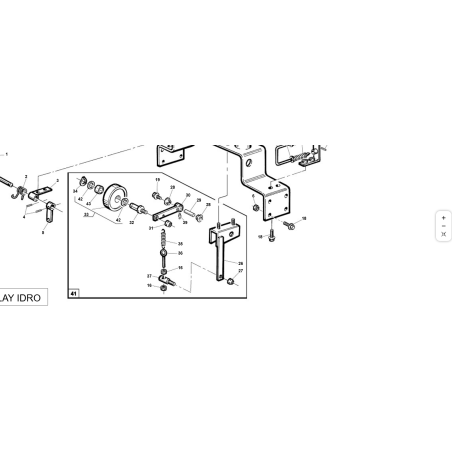SUPPORTO TENDICINGHIA COMPL. ORIGINALE KUBOTA GIANNI FERRARI PZ95042131000