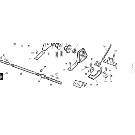 ALBERO SX BLOCCAGGIO ORIGINALE KUBOTA GIANNI FERRARI 95500000034