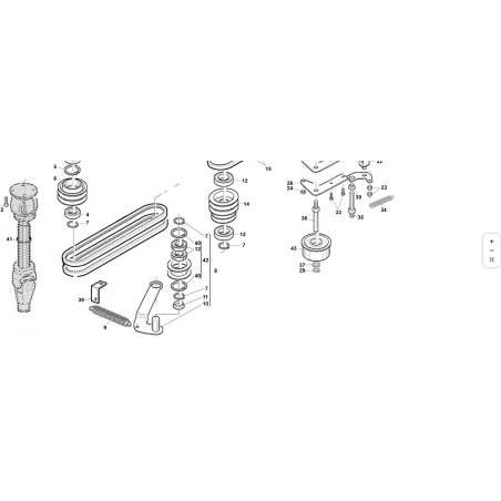 TENSOR DE CORREA CARDÁN COMPLETO, ORIGINAL KUBOTA GIANNI FERRARI PZ95533231000