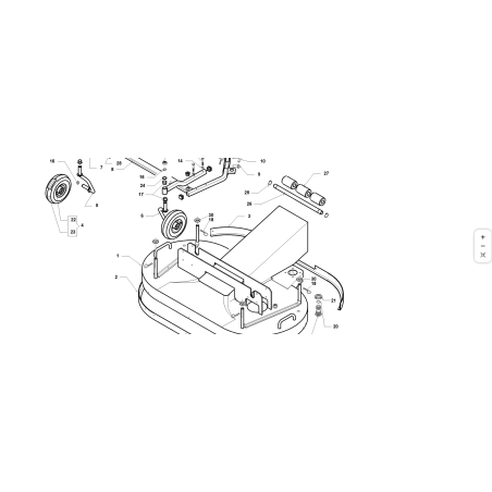 PROTECTION ARRIÈRE PEINTE D'ORIGINE KUBOTA GIANNI FERRARI 94014000016