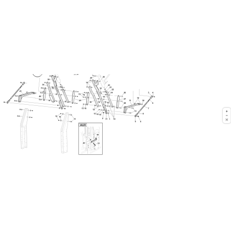 Barra de inclinación de la cesta para gatos KUBOTA GIANNI FERRARI 92007000003 original