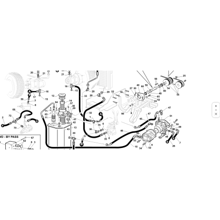 TUBO 1/4 1SN F90°3/8-OC1/4 L-1050 0° ORIGINAL KUBOTA GIANNI FERRARI 92006180005