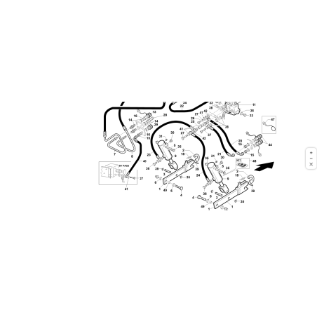 TUBE 1/4 1SN OC1/4-F45°1/4 L-1440 45° ORIGINAL KUBOTA GIANNI FERRARI 92002120018