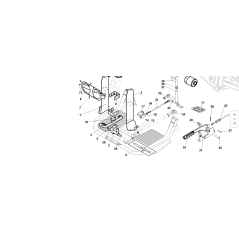 SUPPORTO PEDALE AVANZ. PREMONTATO ORIGINALE KUBOTA GIANNI FERRARI 94010750000