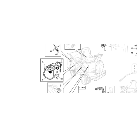 CÂBLE POSITIF DE BATTERIE KUBOTA GIANNI FERRARI ORIGINAL 87001350001