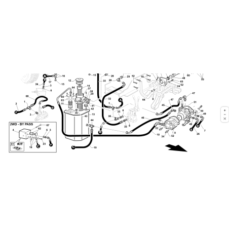 ADATTATORE A T M/M/F GIREVOLE 1/2 ORIGINALE KUBOTA GIANNI FERRARI 00777600169