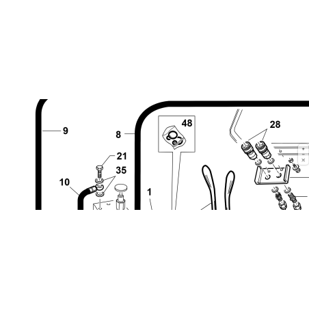 TUBO 3/8 1SN OC3/8-OC3/8 L-845 45° ORIGINAL KUBOTA GIANNI FERRARI 91003110009