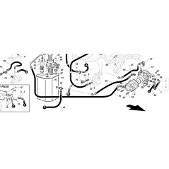 TUBE 3/8 1SN F1/2-OC1/4 L-1070 ORIGINAL KUBOTA GIANNI FERRARI 92006180007