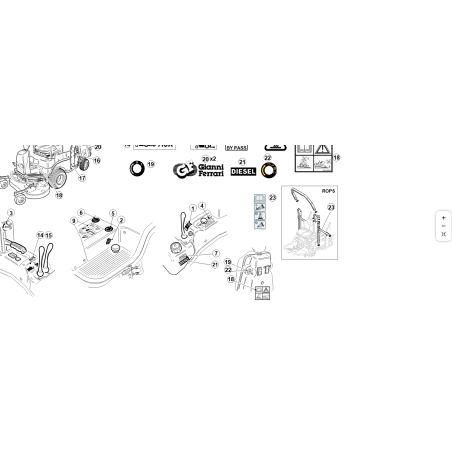 AUTOCOLLANT DE DÉMARREUR DIESEL GTS ORIGINAL KUBOTA GIANNI FERRARI 00555200251
