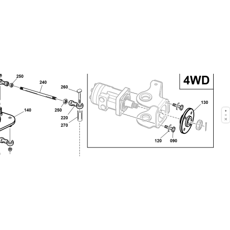 4-HOLE WHEEL HUB Ø85 ZNT ORIGINAL KUBOTA GIANNI FERRARI 92002000008