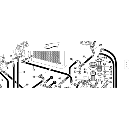 TUBO 1/4 1SN F1/2-F45°1/4 L-1160 ORIGINAL KUBOTA GIANNI FERRARI 91003110012