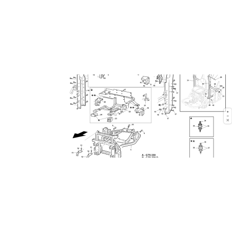 ANGOLARE DX FISS.SUPP. MOTORE COMP VRN ORIGINALE KUBOTA GIANNI FERRARI 92006250000