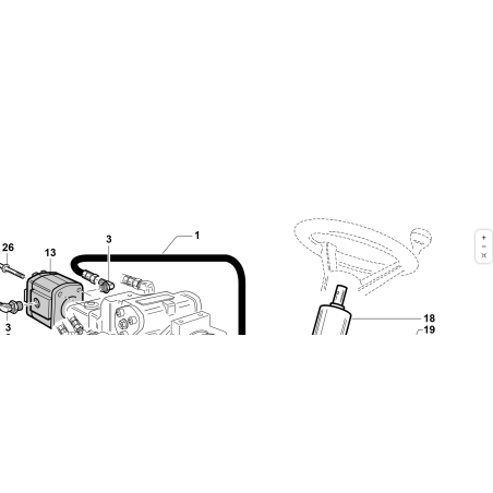 TUBO 1/4 1SC F3/8 - F9/16-18 ORFS L-1350 ORIGINAL KUBOTA GIANNI FERRARI 95301000025