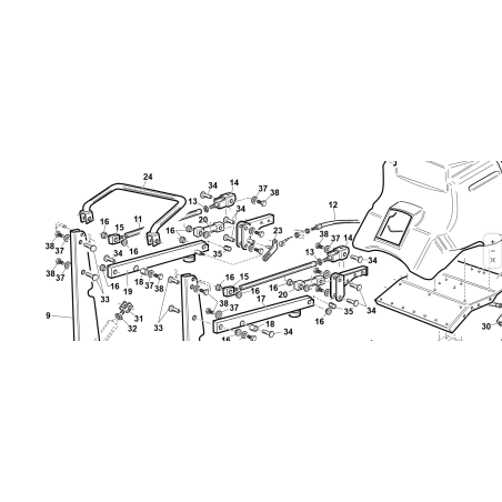 BRACCIO DI SNODO ELEVATORE TG200 ORIGINALE KUBOTA GIANNI FERRARI 94017000001