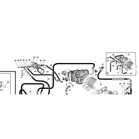 TUBE 3/8 1SN F90°3/8-F90°1/4 L-400 180° ORIGINAL KUBOTA GIANNI FERRARI 95303000070