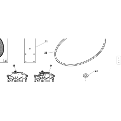 COURROIE DE POMPE D'ORIGINE KUBOTA GIANNI FERRARI SRZ 93100583385