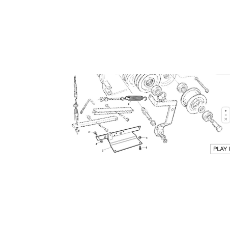 SUPPORT DE BUTÉE DE COURROIE D. COMP. PEINT ORIGINAL KUBOTA GIANNI FERRARI PC95049120000
