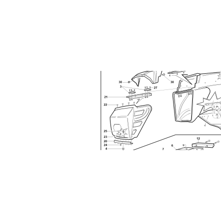 ANGOLARE RINFORZO SPORTELLO CESTO ORIGINALE KUBOTA GIANNI FERRARI 91001000057