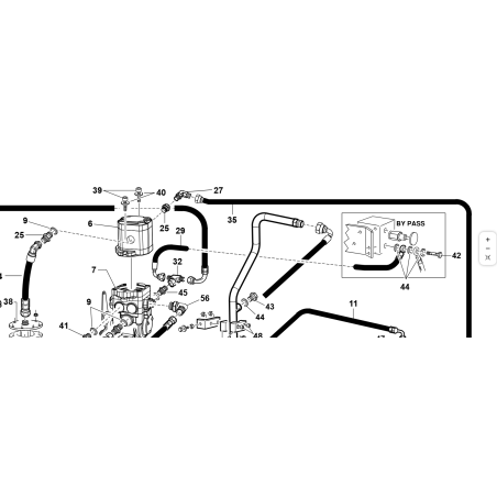 TUBO 3/8 1SC F90°1/2-OC1/4 L-1080 25° ORIGINAL KUBOTA GIANNI FERRARI 92011150004