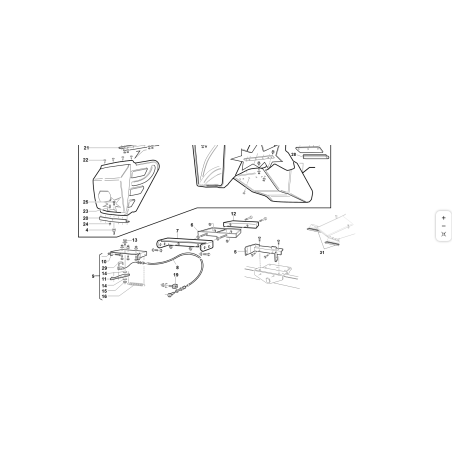 CENTRAGE DE PANIER MOBILE COMPLET ZNT ORIGINAL KUBOTA GIANNI FERRARI 91001520000