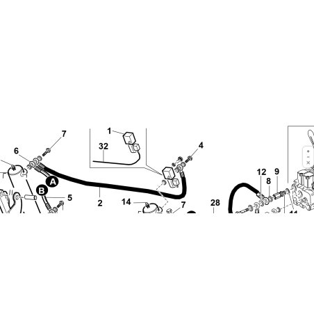 LIGNE D'ALIMENTATION ÉLECTRIQUE D'ÉLECTROVANNE SURÉLEVÉE KUBOTA GIANNI FERRARI 92007000010 D'ORIGINE