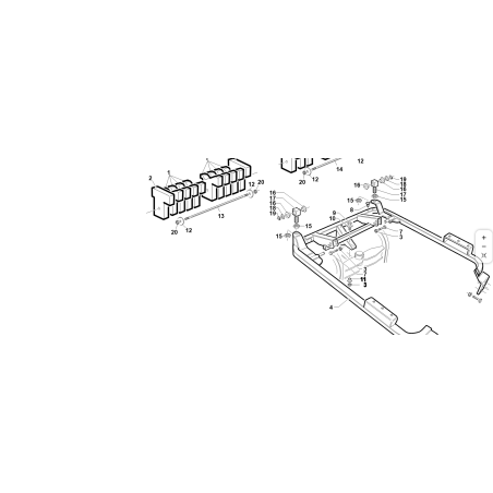 BARRE DE FIXATION DE POIDS ORIGINALE KUBOTA GIANNI FERRARI 95153000002 L-420