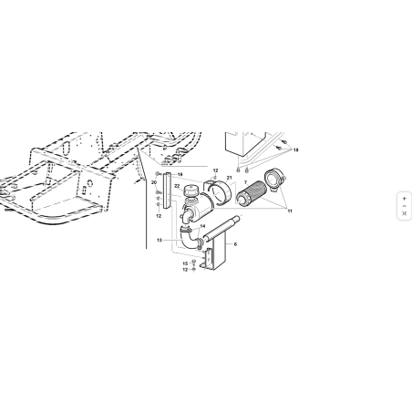 TUBO DE ADMISIÓN DE AIRE  PINTADO ORIGINAL KUBOTA GIANNI FERRARI 95301300000