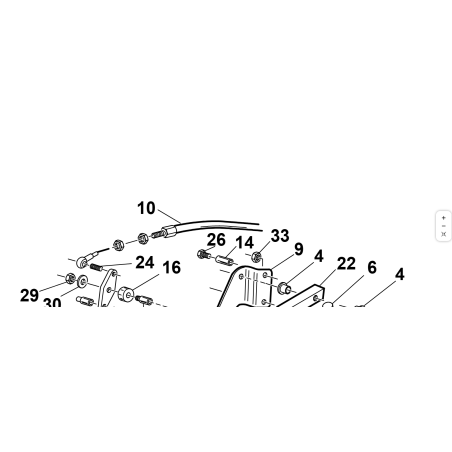 CÂBLE COMPLET POUR OUVERTURE DU PANIER ORIGINAL KUBOTA GIANNI FERRARI 94500000067